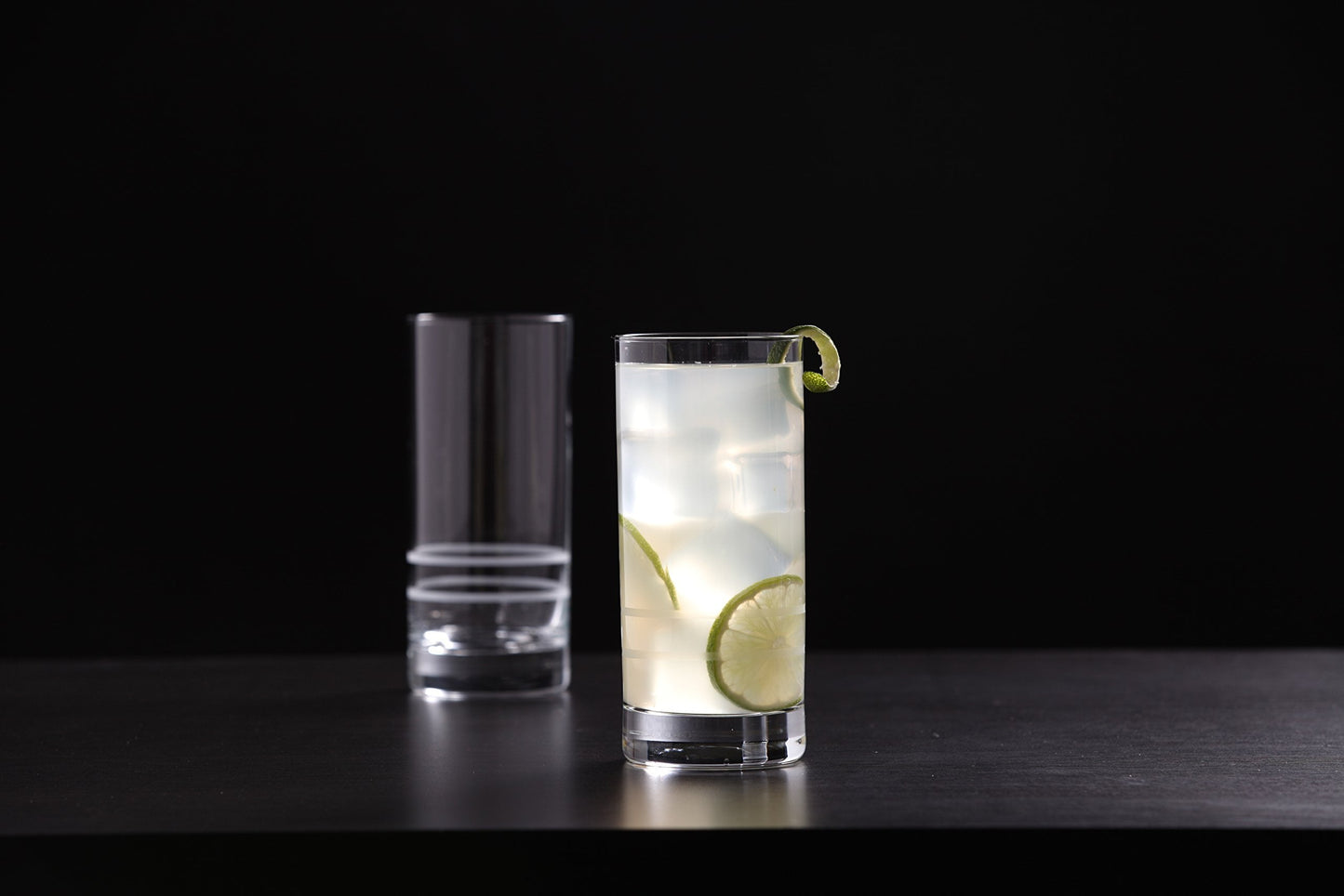 Professional Barware by Charles Joly, Etched Schott Zwiesel Tritan 16.2 Oz Iced Beverage, Longdrink, Collins Barware/Cocktail Glass, Set of 4