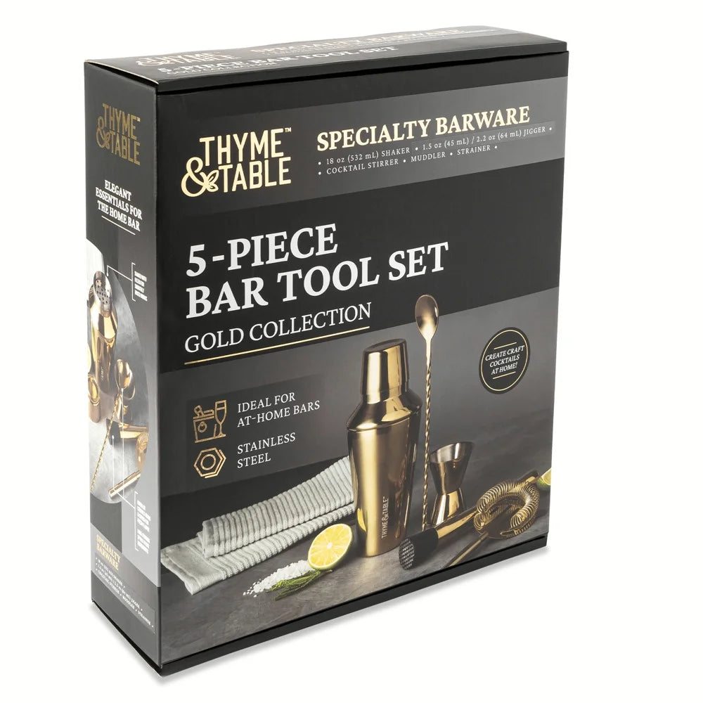 Stainless Steel Gold Bar Tools, Set of 5