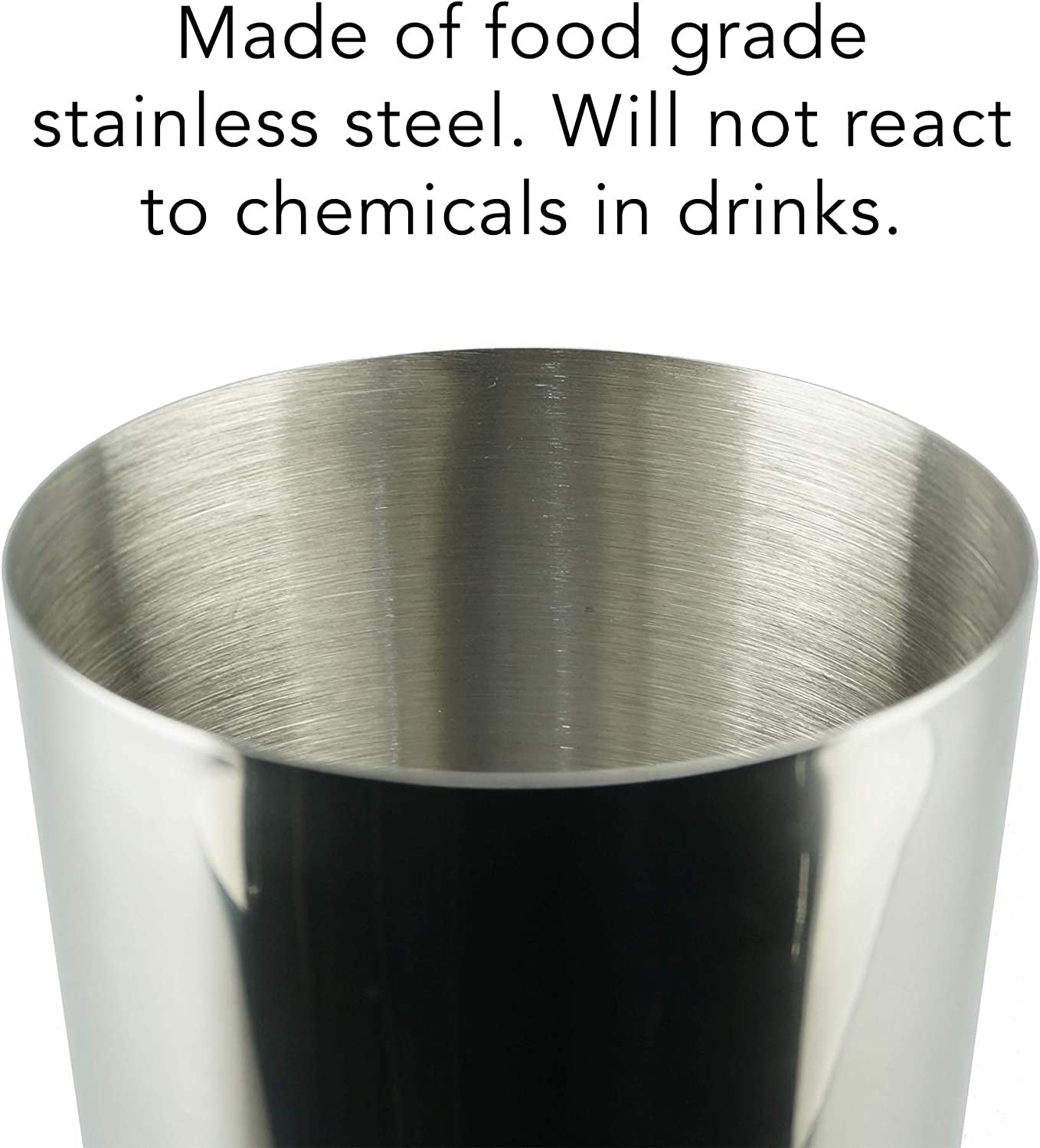 Professional Cocktail Shaker - 24 Oz Stainless Martini Tin with Built-In Strainer and Measuring Cup - Perfect for Mixing Drinks
