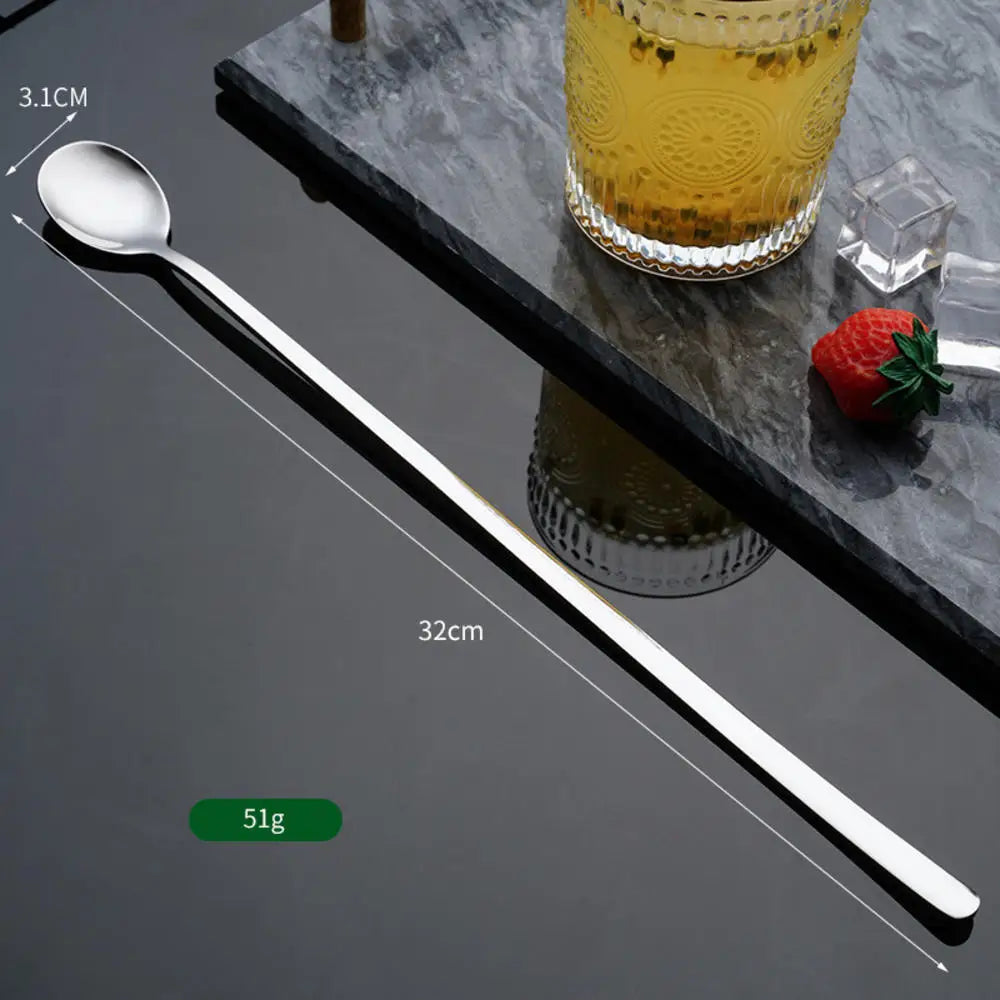 Long Handle Cocktail Stirrers Bartender Mixing Stick Spoon Stainless Steel Barman Kit Accessories Whisky Shaker Bar Kitchen
