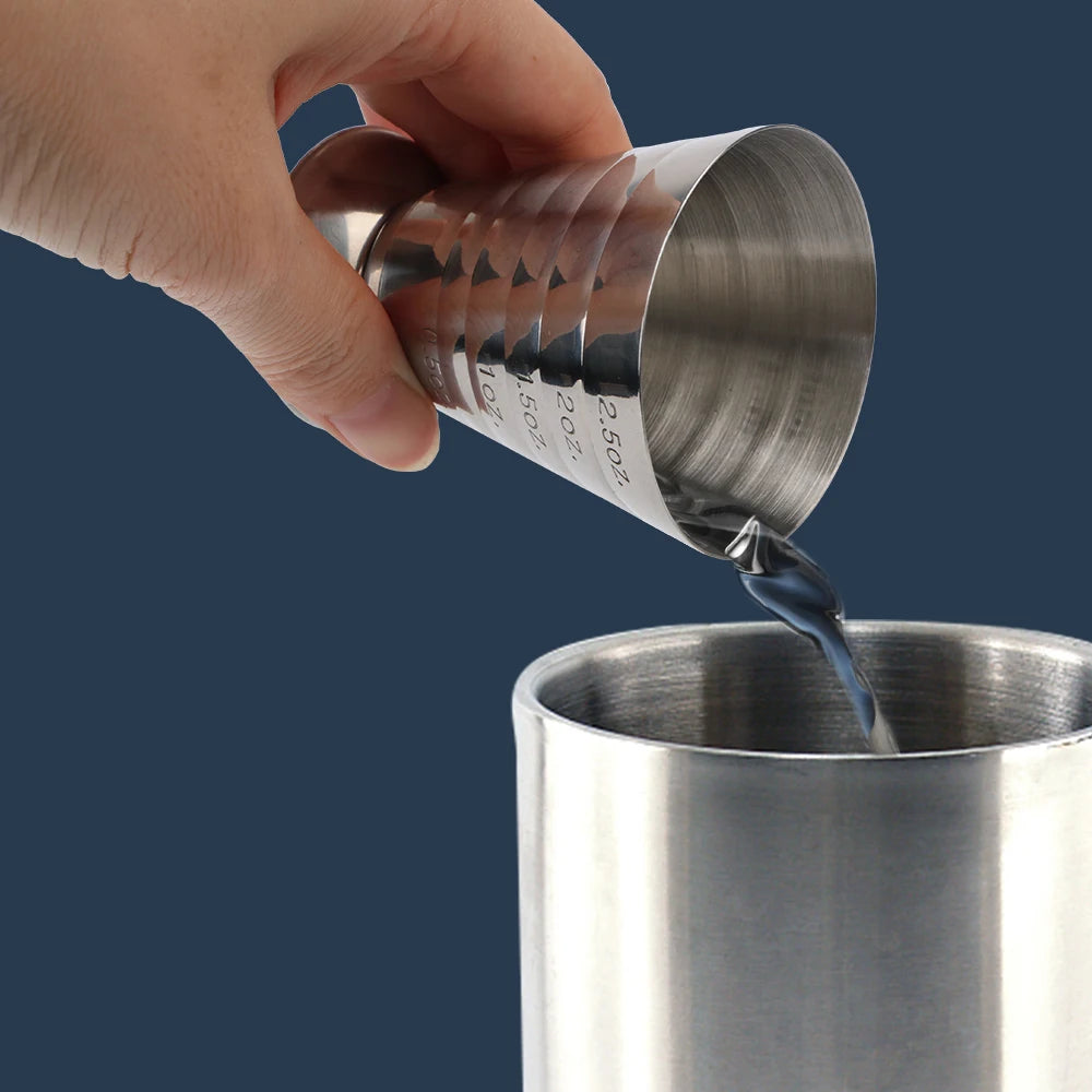 Bar Mixed Drink Accessories Measure Cup Bar Cocktail Shaker Jigger Cocktail Tools Stainless Steel 75ML Gadgets