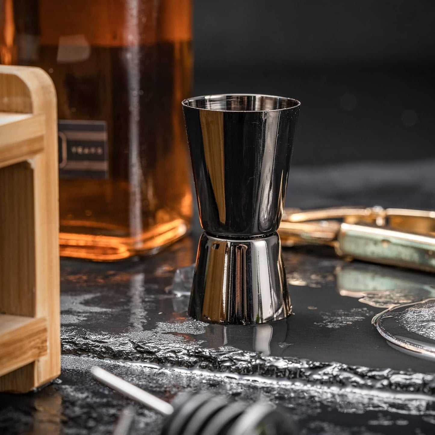 Mixology 24-Piece Bartender Kit,Perfect Home Cocktail Shaker Set for Drink Mixing,Stainless Steel Bar Tools with Stand,Velvet Carry Bag & Recipes Cards Included
