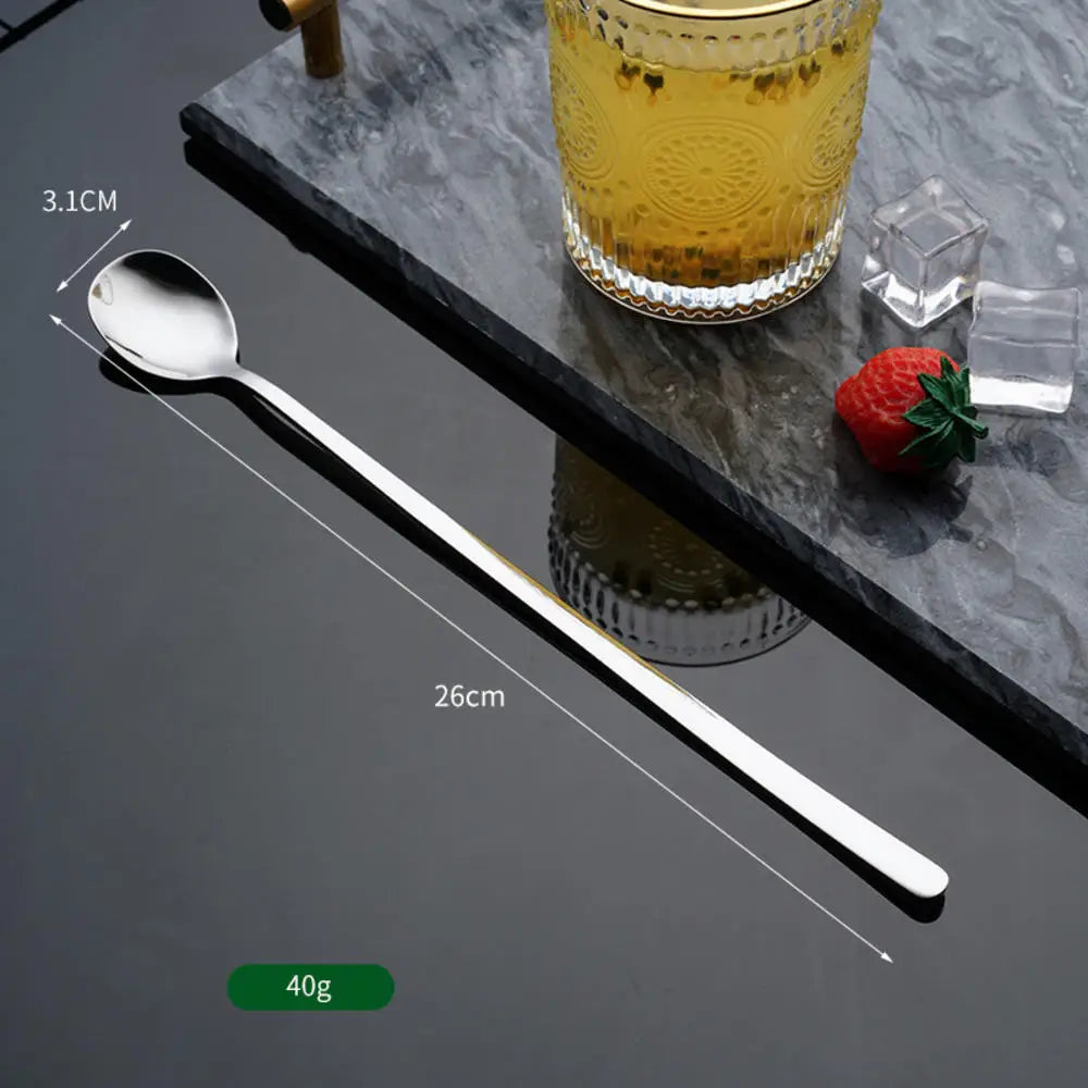 Long Handle Cocktail Stirrers Bartender Mixing Stick Spoon Stainless Steel Barman Kit Accessories Whisky Shaker Bar Kitchen