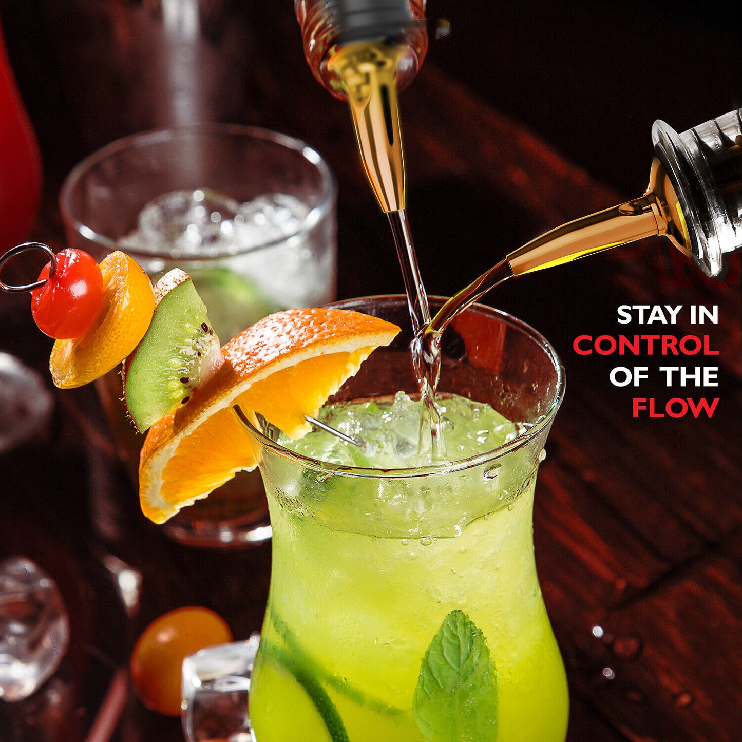 16 Pc+Stand Bartender Kit, Complete Cocktail Shaker Bar Tools Set & Recipe Book