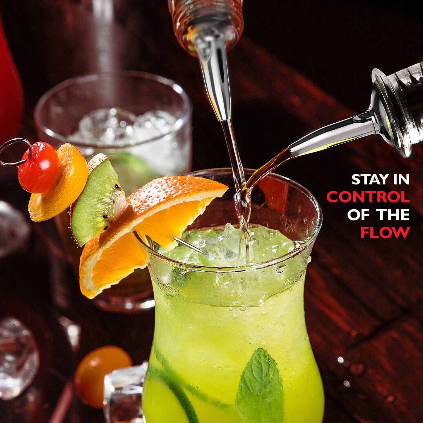 16 Pc+Stand Bartender Kit, Complete Cocktail Shaker Bar Tools Set & Recipe Book
