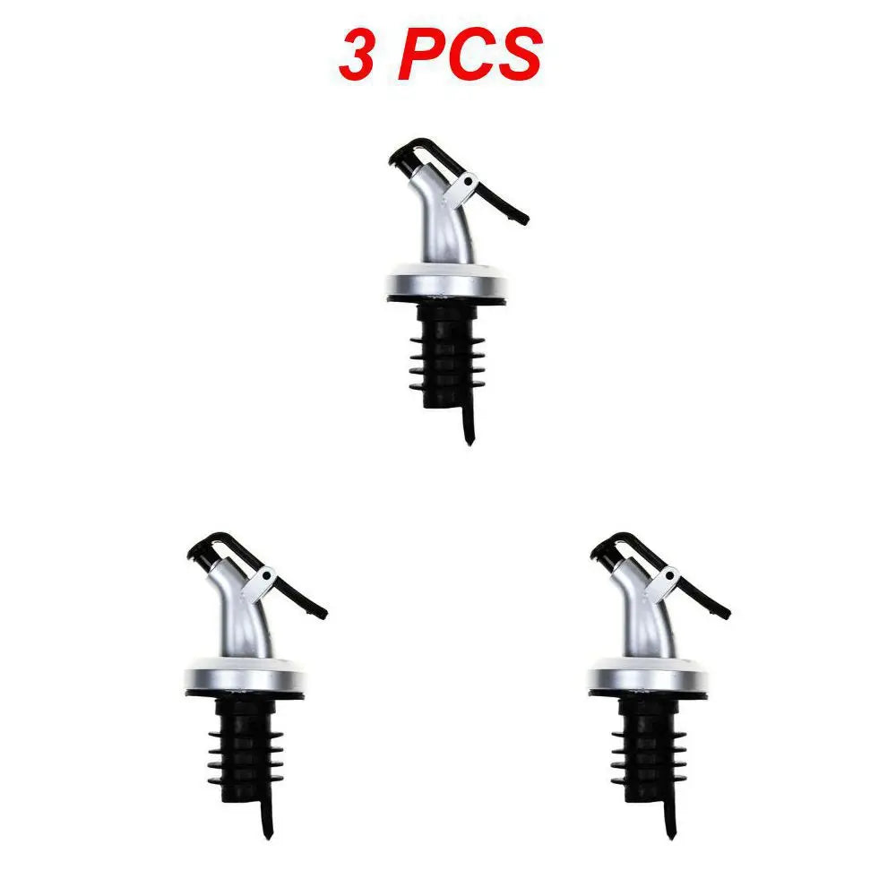 Oil Bottle Stopper Rubber Lock Plug Seal Leak-Proof Food Grade Plastic Nozzle Sprayer Liquor Dispenser Wine Pourers Bar Tools