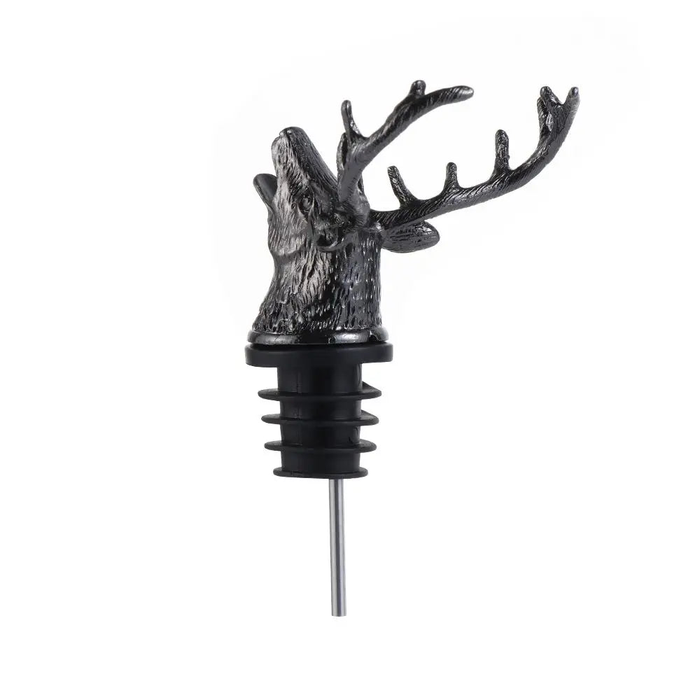 Deer Head Wine Pourer Bottle Stoppers Zinc Alloy Bar Tools Wedding Party Drinks Wine Aerators Kitchen Tool Accessories