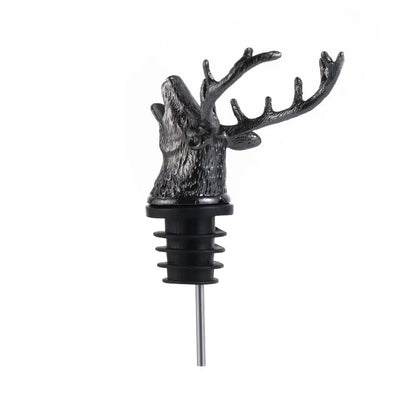 Deer Head Wine Pourer Bottle Stoppers Zinc Alloy Bar Tools Wedding Party Drinks Wine Aerators Kitchen Tool Accessories