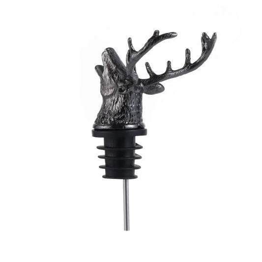 Deer Head Wine Pourer Bottle Stoppers Zinc Alloy Bar Tools Wedding Party Drinks Wine Aerators Kitchen Tool Accessories