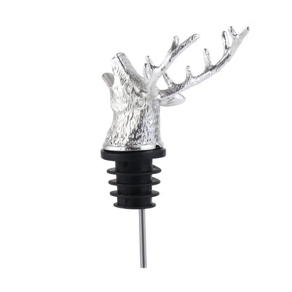 Deer Head Wine Pourer Bottle Stoppers Zinc Alloy Bar Tools Wedding Party Drinks Wine Aerators Kitchen Tool Accessories