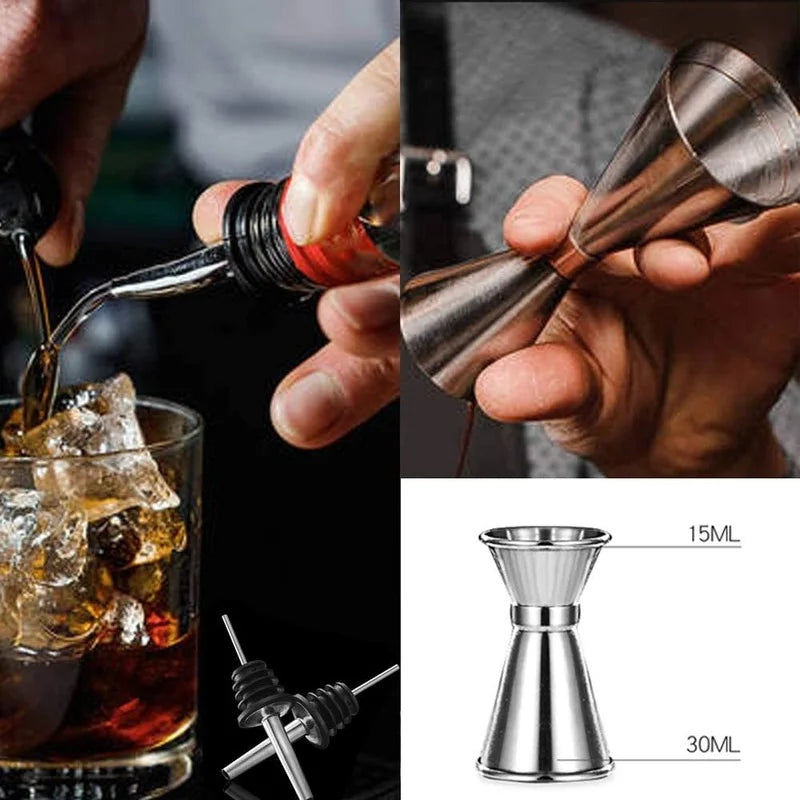 Professional Bar Tools,Stainless Steel Stir Bar Tool, Cocktail Stir Bar Mixing Spoon, Cocktail Picks, Mojito Stir Bar Tool Kit