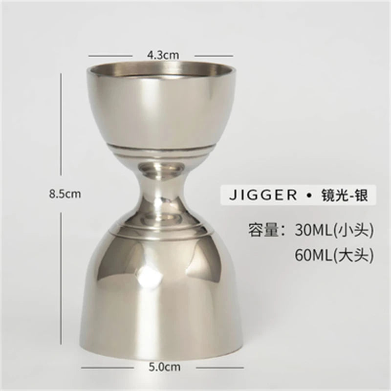 Aixiangru Indian Measuring Cup,Bubble Tea Jigger Professional Bar Bartender Tools,Stainless Steelkitchen Accessories,30 Ml,60Ml