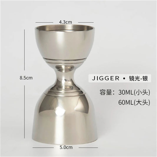 Aixiangru Indian Measuring Cup,Bubble Tea Jigger Professional Bar Bartender Tools,Stainless Steelkitchen Accessories,30 Ml,60Ml