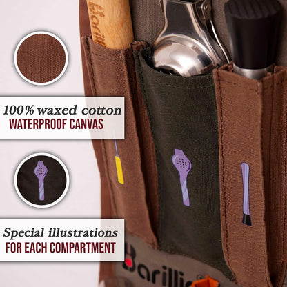 Bartender Wall Organizer with Martini Shaker Set | Professional Mixology Bartender Kit for Cocktail & Drink Mixing | Perfect Portable Bar Kit for Home Bartending (Small)