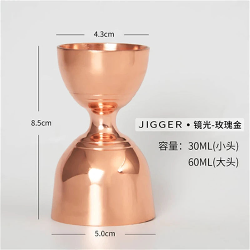 Aixiangru Indian Measuring Cup,Bubble Tea Jigger Professional Bar Bartender Tools,Stainless Steelkitchen Accessories,30 Ml,60Ml