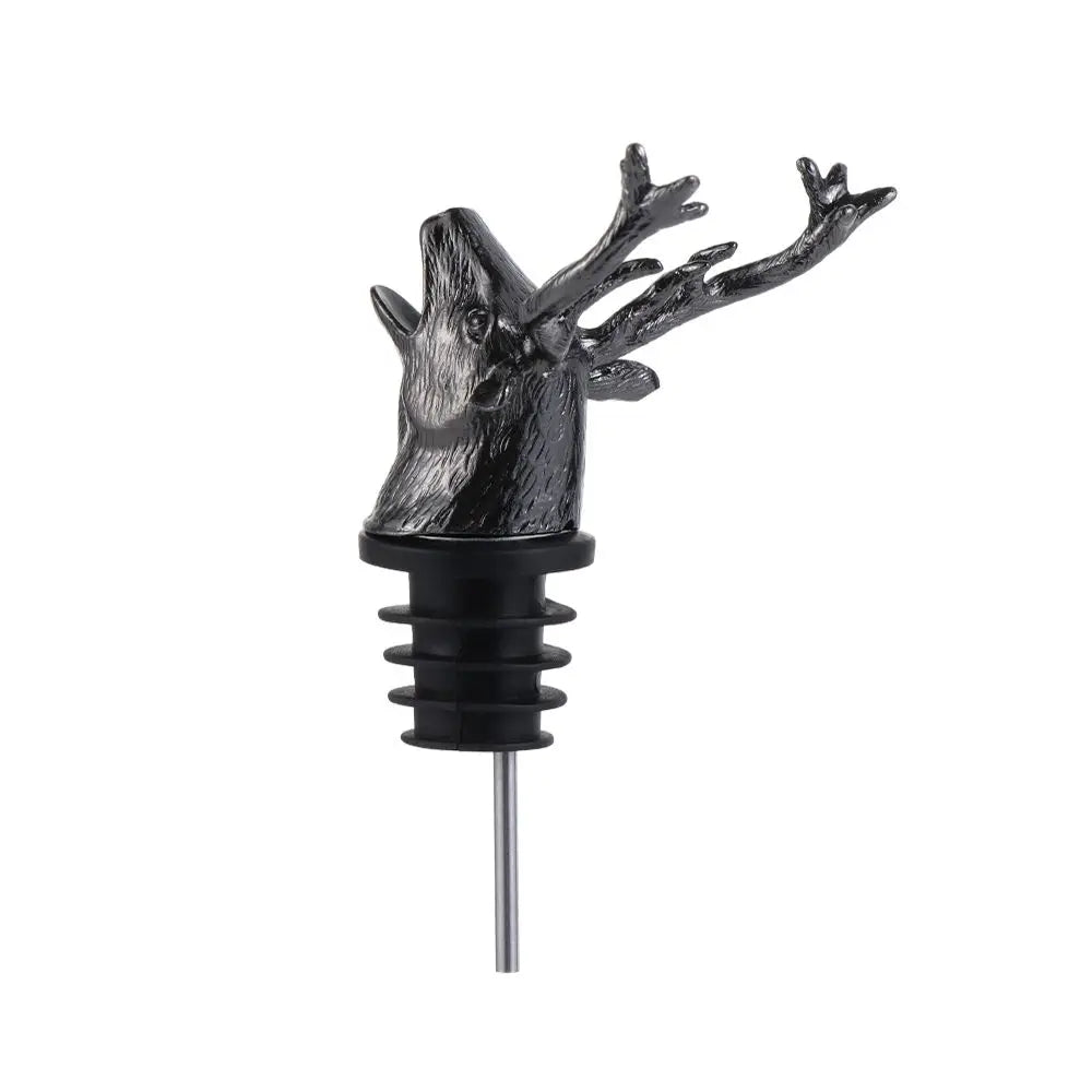 Deer Head Wine Pourer Bottle Stoppers Zinc Alloy Bar Tools Wedding Party Drinks Wine Aerators Kitchen Tool Accessories