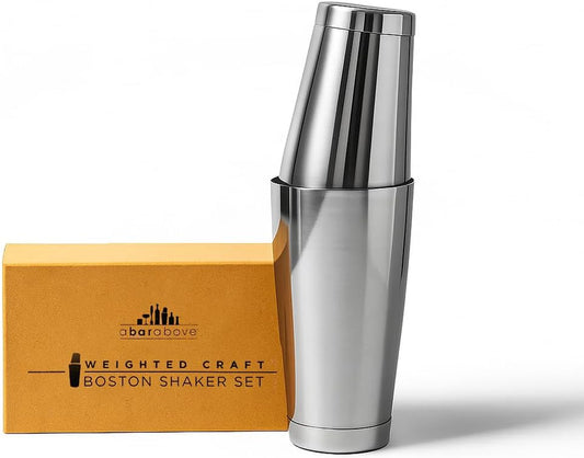 Professional Boston Shakers Set 18 Oz Weighted Stainless Steel Cocktail Shaker Set for Bartenders, Premium 304 Steel Bar Shaker, Essential Bartending Tools for Mixing Drinks