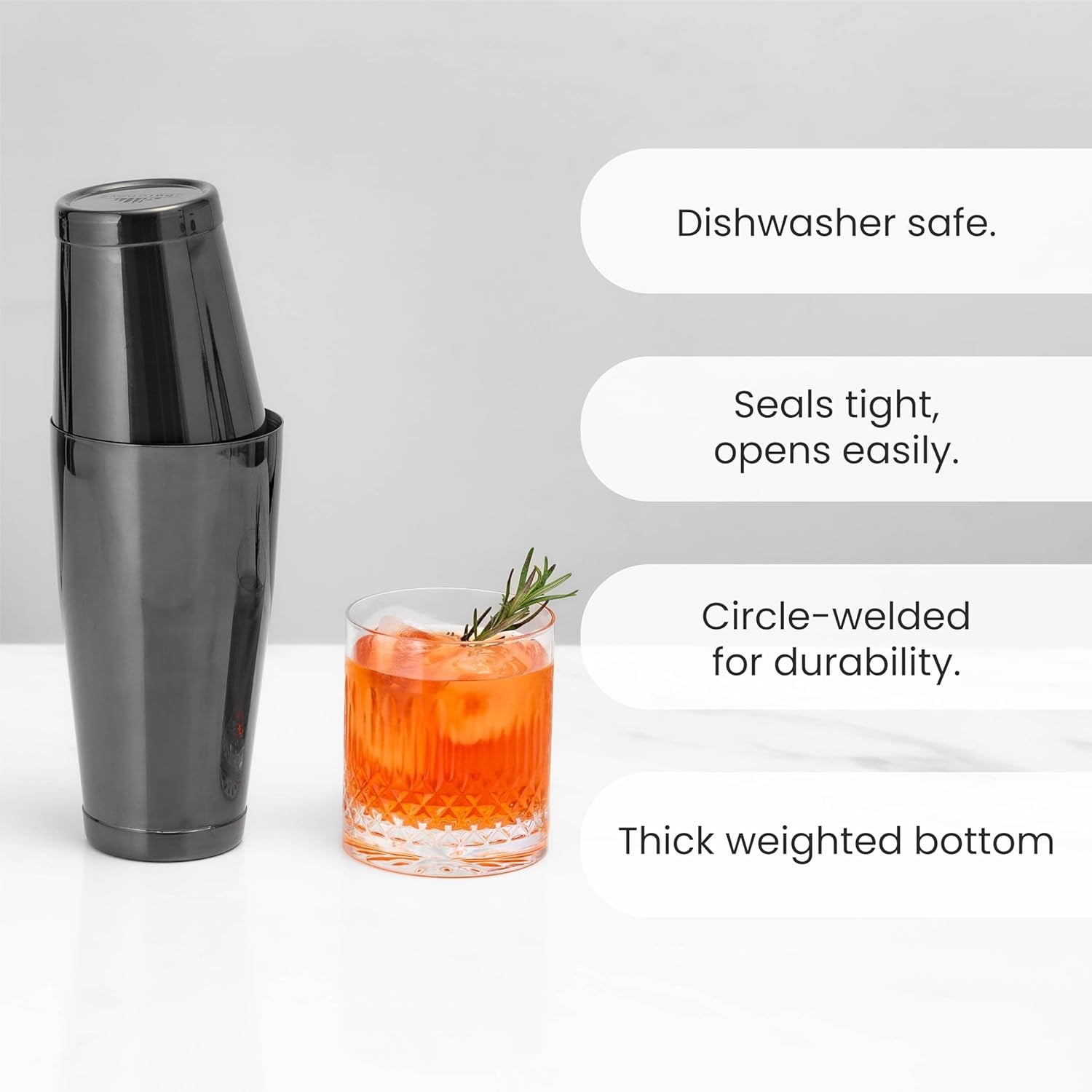 Professional Boston Shakers Set 18 Oz Weighted Stainless Steel Cocktail Shaker Set for Bartenders, Premium 304 Steel Bar Shaker, Essential Bartending Tools for Mixing Drinks