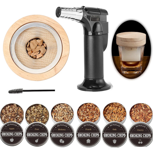 6-Piece Hardwood Handheld Barware Set Stainless Steel