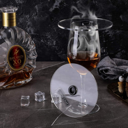 3 Pieces Smoking Gun Cup Covers Infuser Lids Cocktail Drinks Covers Smoking Gun Accessories for Wine Cups Goblet Glasses Tumblers Mugs Bowls Diameter below 4. 7"